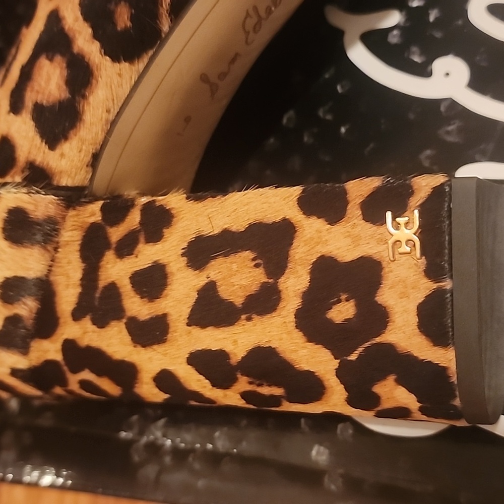 NIB Sam Edelman "Aretha" Leopard Brahma Platform Horsebit Loafers 9M - Picture 13 of 15